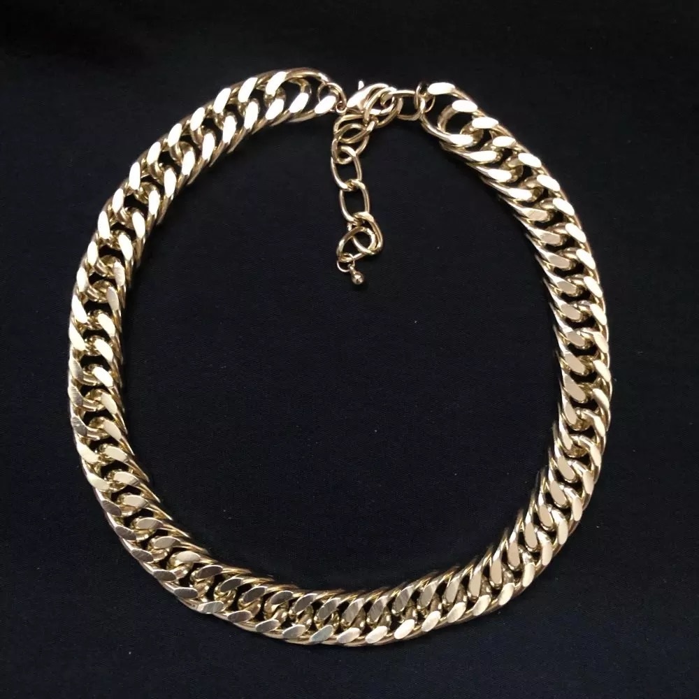 Gold Curb Cuban Necklace